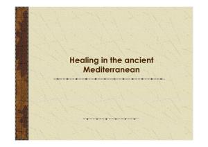 Healing in the Ancient Mediterranean