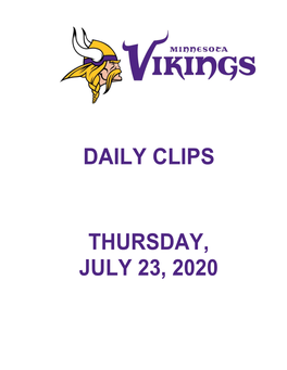 Daily Clips Thursday, July 23, 2020