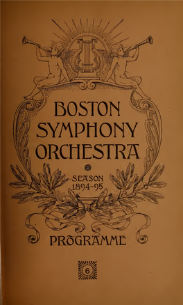 Boston Symphony Orchestra Concert Programs, Season 14, 1894-1895, Subscription