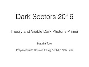 Theory and Visible Dark Photons Primer