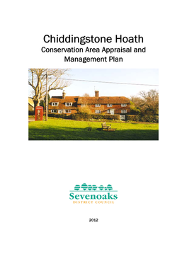 Chiddingstone Hoath Conservation Area Appraisal and Management Plan
