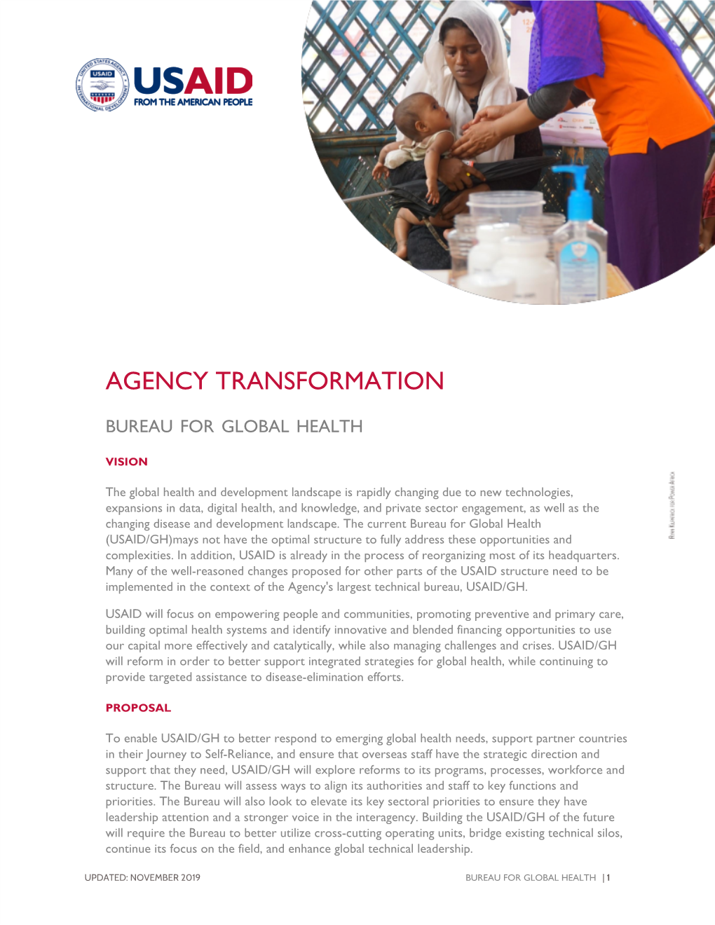 Agency Transformation: Bureau for Global Health