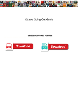 Ottawa Going out Guide