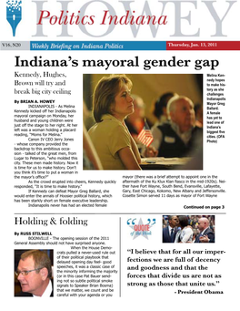Indiana's Mayoral Gender