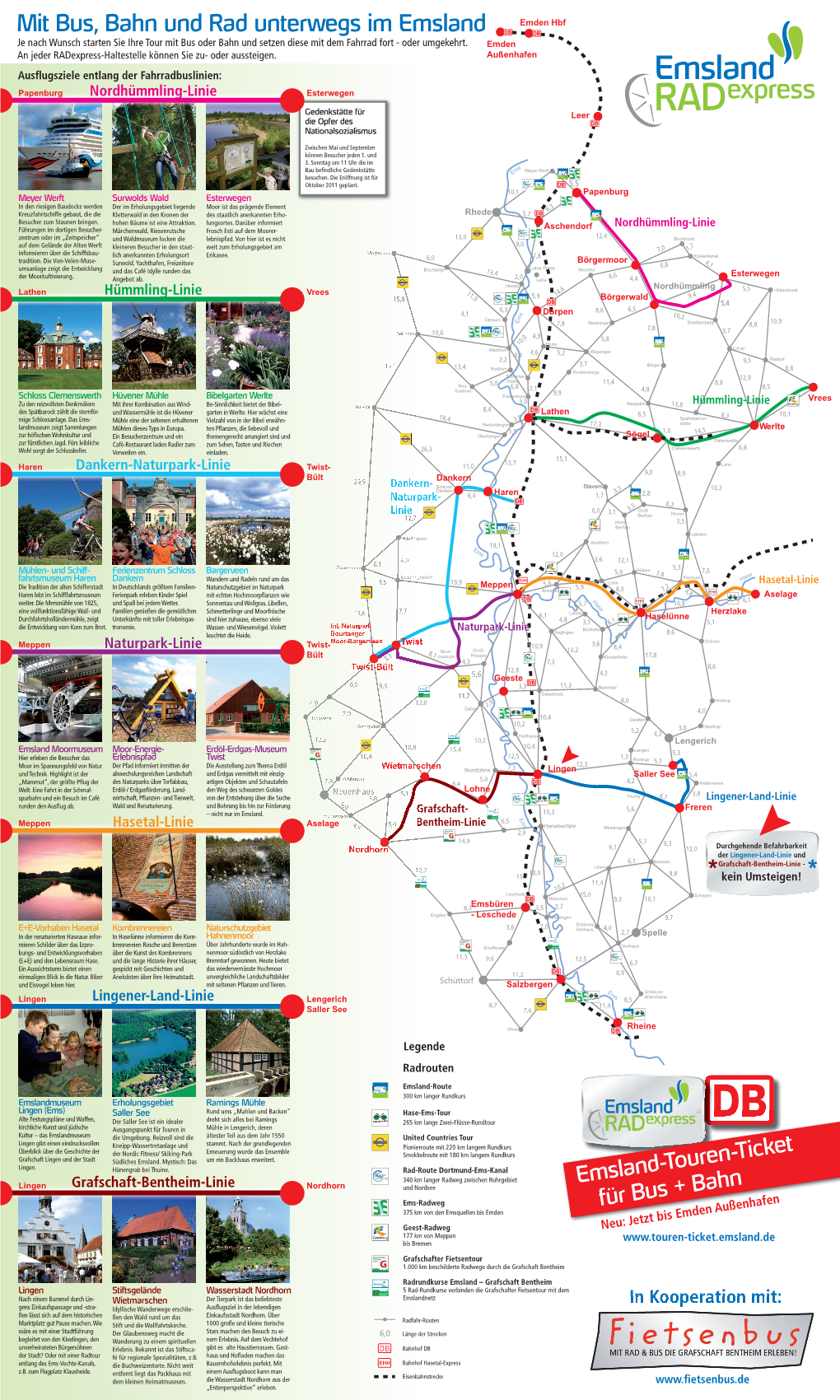 Mit Bus, Bahn Und Rad Unterwegs Im Emsland Emden Hbf Je Nach Wunsch Starten Sie Ihre Tour Mit Bus Oder Bahn Und Setzen Diese Mit Dem Fahrrad Fort - Oder Umgekehrt