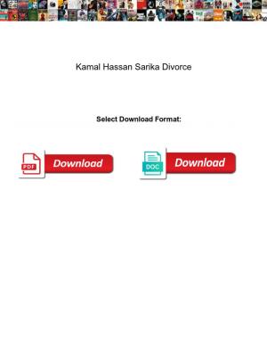 Kamal Hassan Sarika Divorce