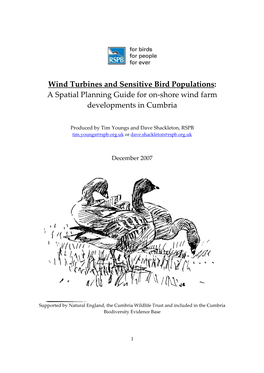 Wind Turbines and Sensitive Bird Populations: a Spatial Planning Guide for On-Shore Wind Farm Developments in Cumbria