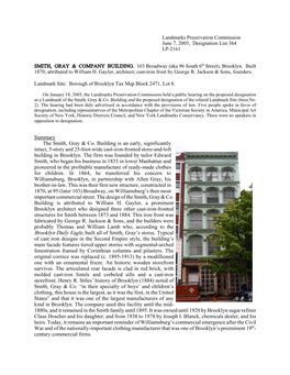 Smith, Gray & Company Building Designation Report