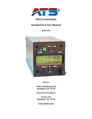 KRT2 Comm Radio Installation & User Manual