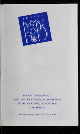 Boston Symphony Orchestra Concert Programs, Summer, 1996