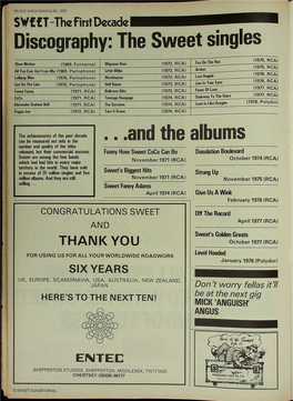 MUSIC WEEK MARCH 25, 1978 Swff T -The Fint