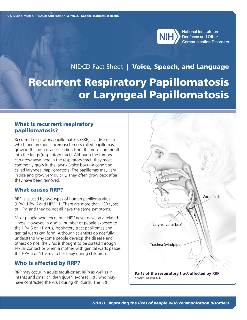 Recurrent Respiratory Papillomatosis Or Laryngeal Papillomatosis