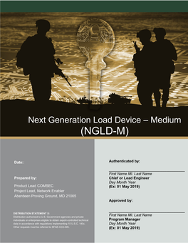 NGLD-M) System Requirements Document (SRD)