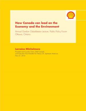 How Canada Can Lead on the Economy and the Environment
