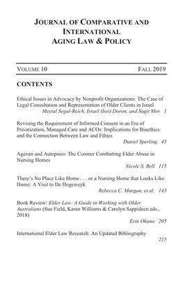 Journal of Comparative and International Aging Law & Policy