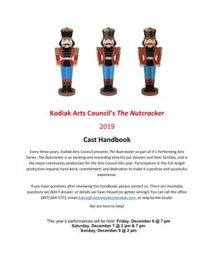Kodiak Arts Council's the Nutcracker 2019 Cast Handbook