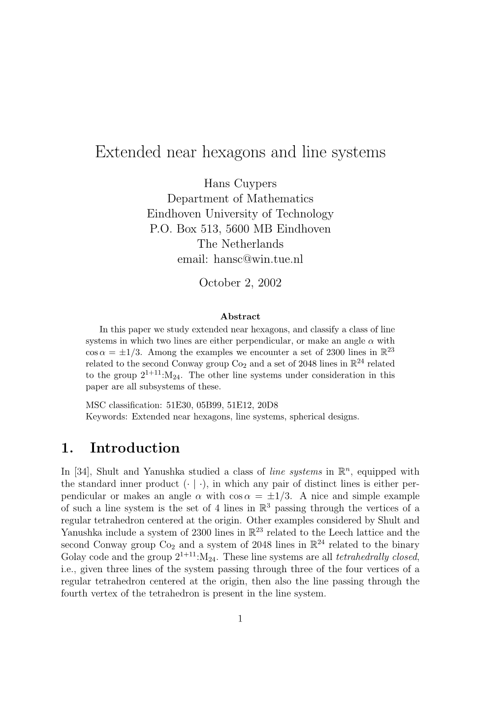 Extended Near Hexagons and Line Systems