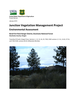 Junction Vegetation Management Project Environmental Assessment