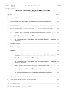 Protokół Posiedzenia W Dniu 19 Września 2019 R. (2021/C 107/04)