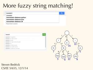 More Fuzzy String Matching!