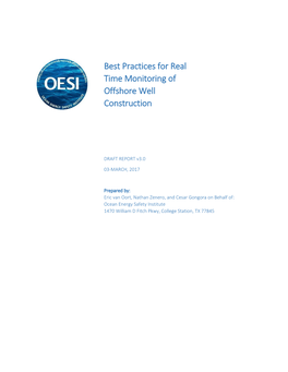 Best Practices for Real Time Monitoring of Offshore Well Construction