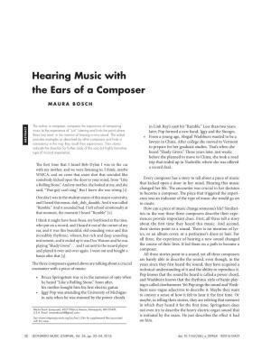 Hearing Music with the Ears of a Composer 33 out of the Black-And-White Room