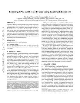 Exposing GAN-Synthesized Faces Using Landmark Locations