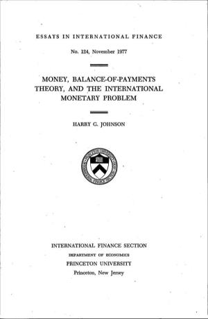 Balance-Of-Payments Theory, and the International Monetary Problem