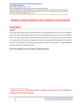 Behind the Bahubali Box Office Collections