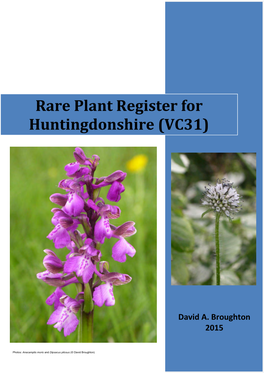 Rare Plant Register for Huntingdonshire (VC31)