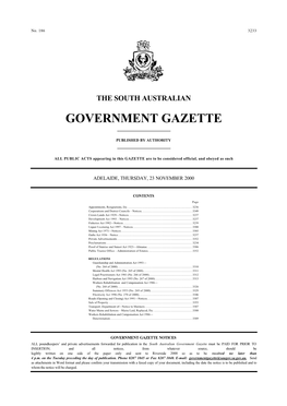 Government Gazette