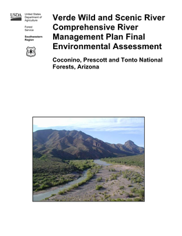 Verde River Management Plan Environmental Assessment, Arizona