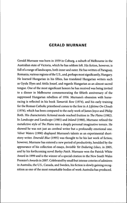 Gerald Murnane