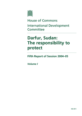 Darfur, Sudan: the Responsibility to Protect