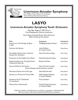 2014 Concert Program