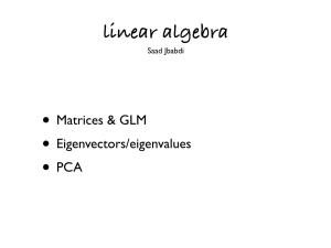 Linear Algebra Saad Jbabdi