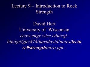ROCK STRENGTH (Text Ch. 3)
