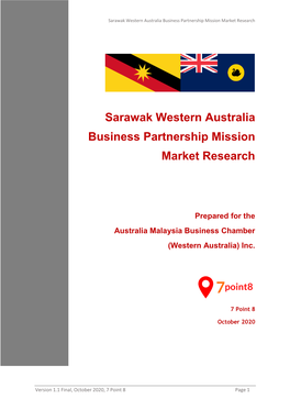 Sarawak Western Australia Business Partnership Mission Market Research