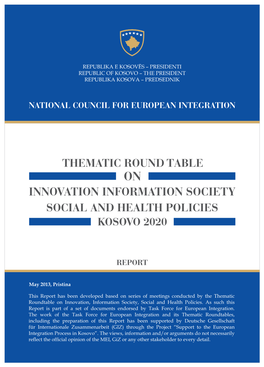 Innovation Information Society Social and Health Policies Kosovo 2020