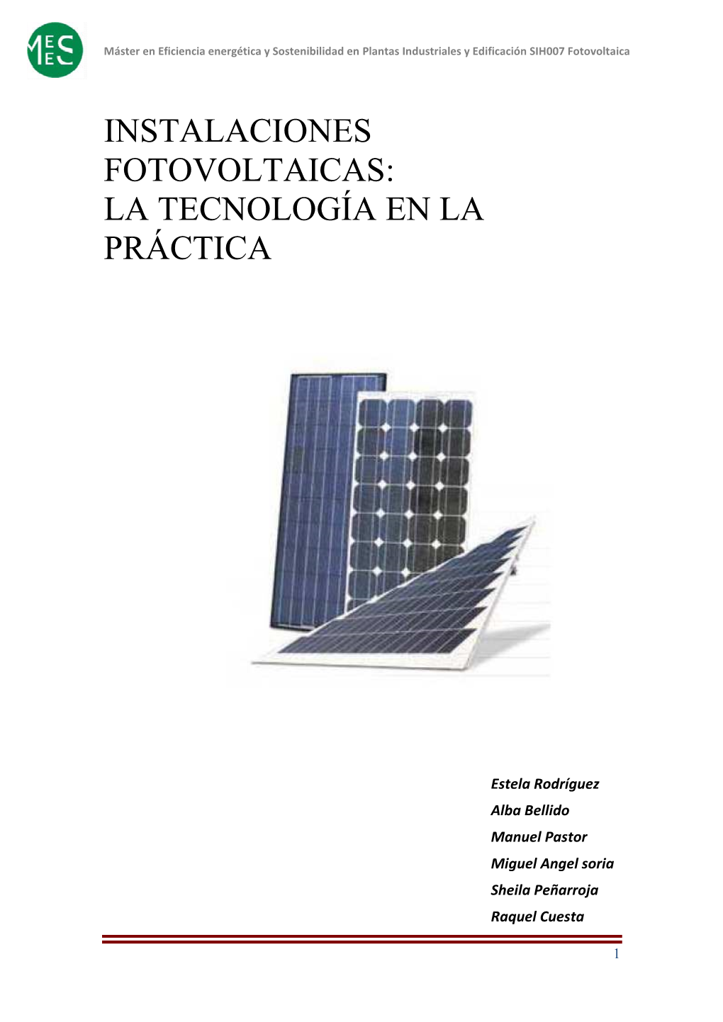 Trabajo FOTOVOLTAICA