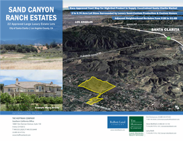 Sand Canyon Ranch Estates | SANTA CLARITA the Robott Land Hoffman COMPANY Company 1 PROPERTY OVERVIEW