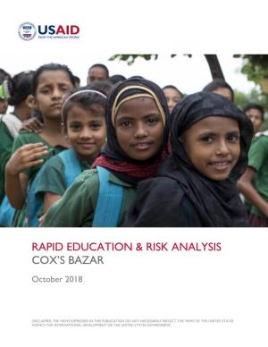 Rapid Education & Risk Analysis Cox's Bazar