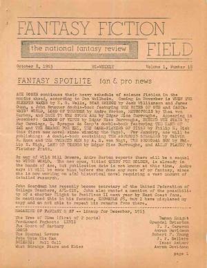 FANTASY FICTION FIELD Is Published Bi-Weekly by Harvey Inman, 1029 Elm Street, Grafton, Ohio Zplpolplp