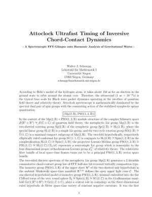 Attoclock Ultrafast Timing of Inversive Chord-Contact Dynamics