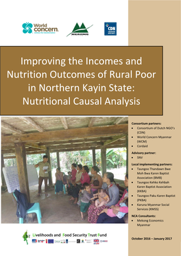 Improving the Incomes and Nutrition Outcomes of Rural Poor in Northern Kayin State: Nutritional Causal Analysis