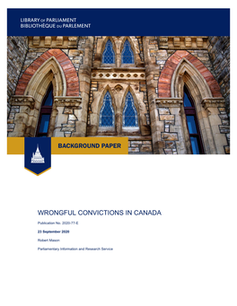 Wrongful Convictions in Canada