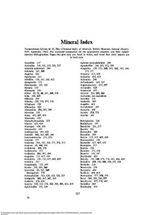 Mineral Index