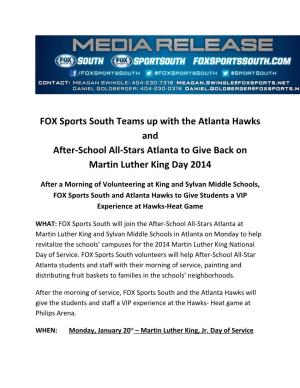 FOX Sports South Teams up with the Atlanta Hawks and After-School All