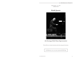 Keith Jarrett Carnegie Hall Carnegie an Evening of Solo Piano Improvisations