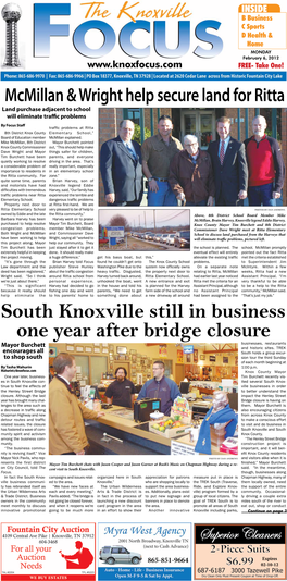 South Knoxville Still in Business One Year After Bridge Closure Mayor Burchett Businesses, Restaurants and Historic Sites